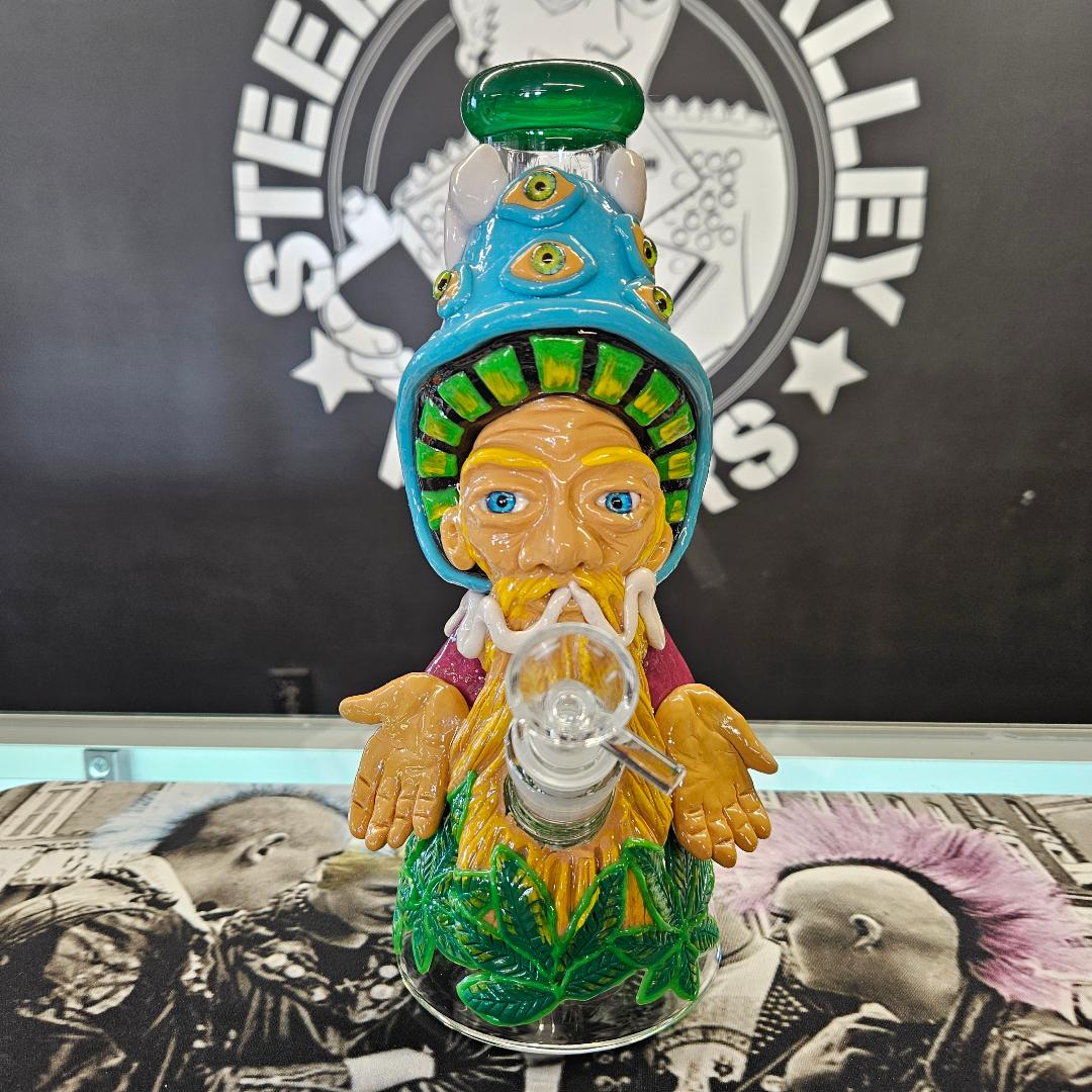 Pulsar Glow Beaker Water Pipe | Herbal Wisdom | 9.75" | 14mm F image 0