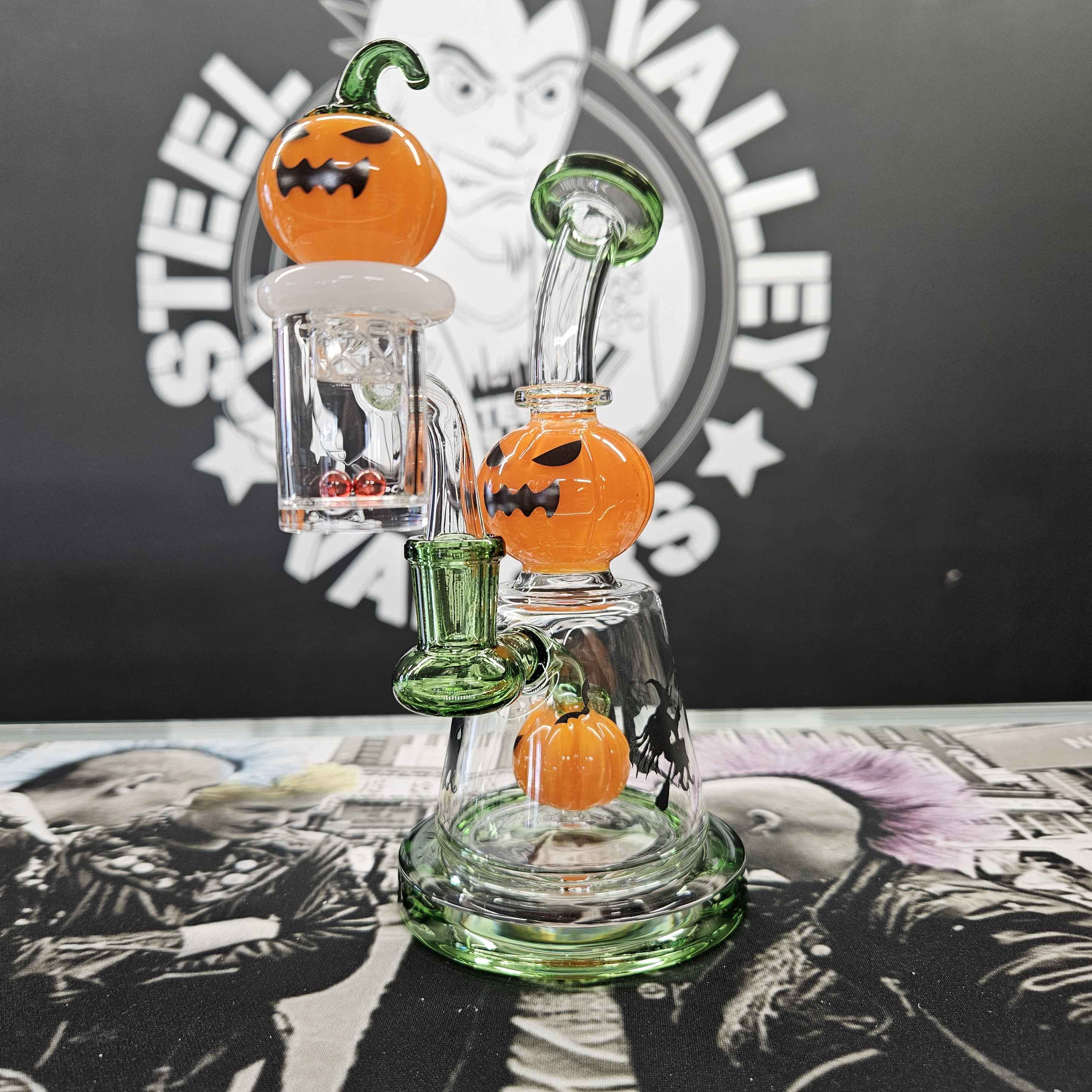 Halloween Ball Glass Dab Rig Set | 6.75"