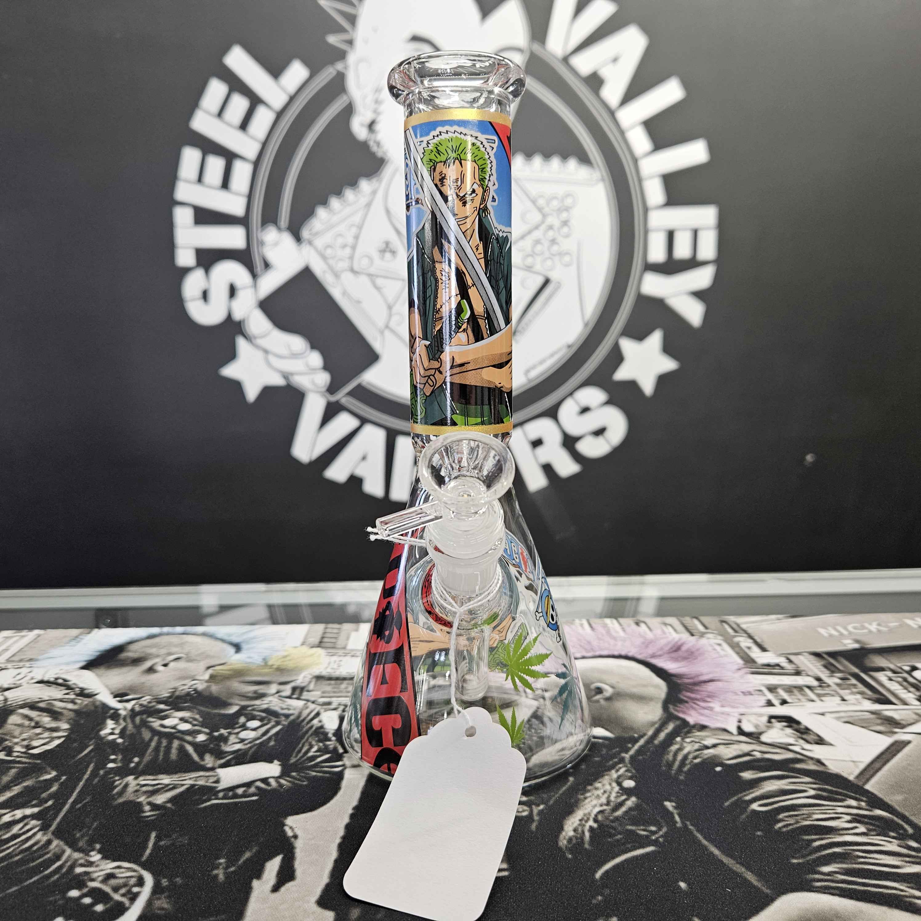 One Treasure Beaker Glass Water Pipe 10"