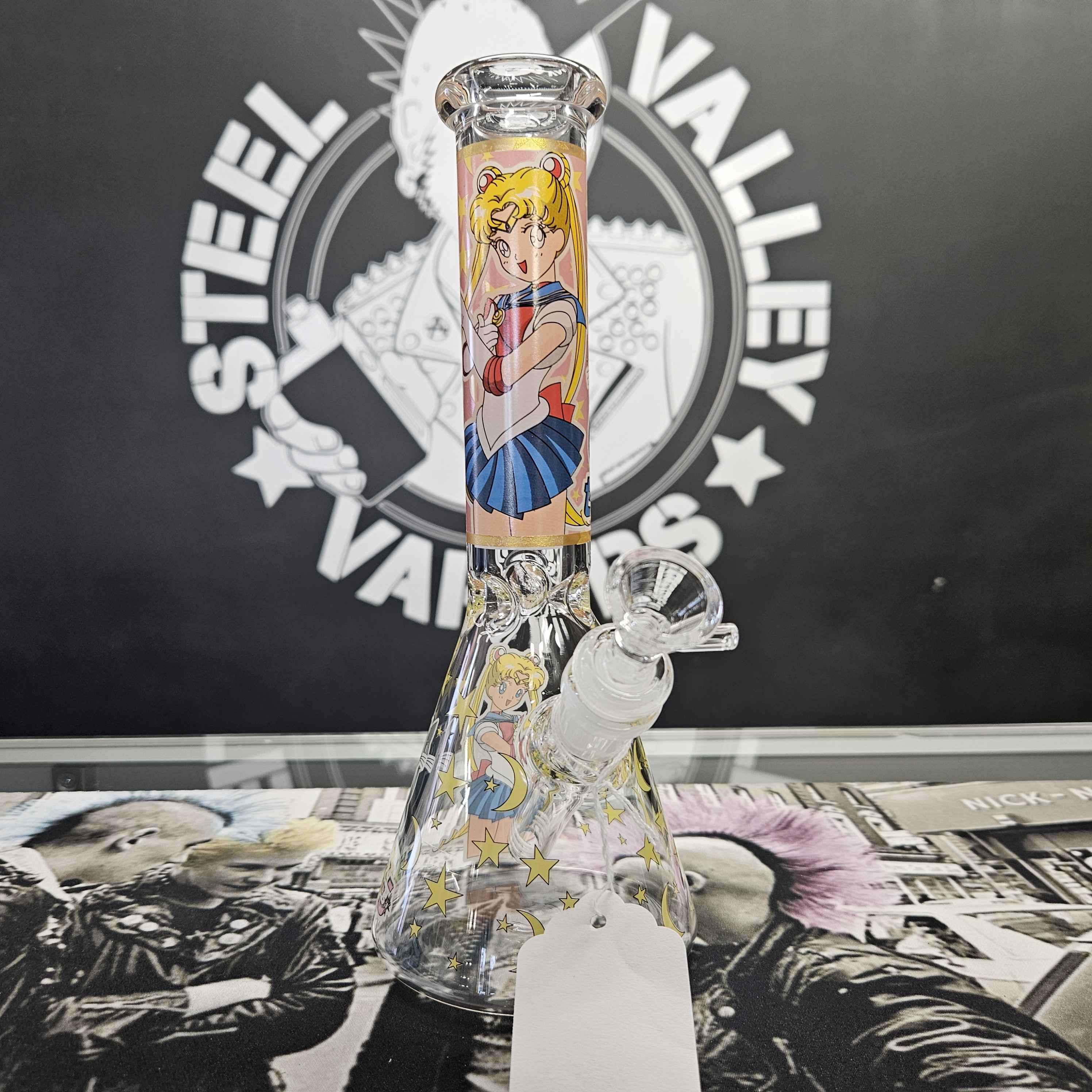 Japanese Animation Girl Beaker Glass Water Pipe | 10"