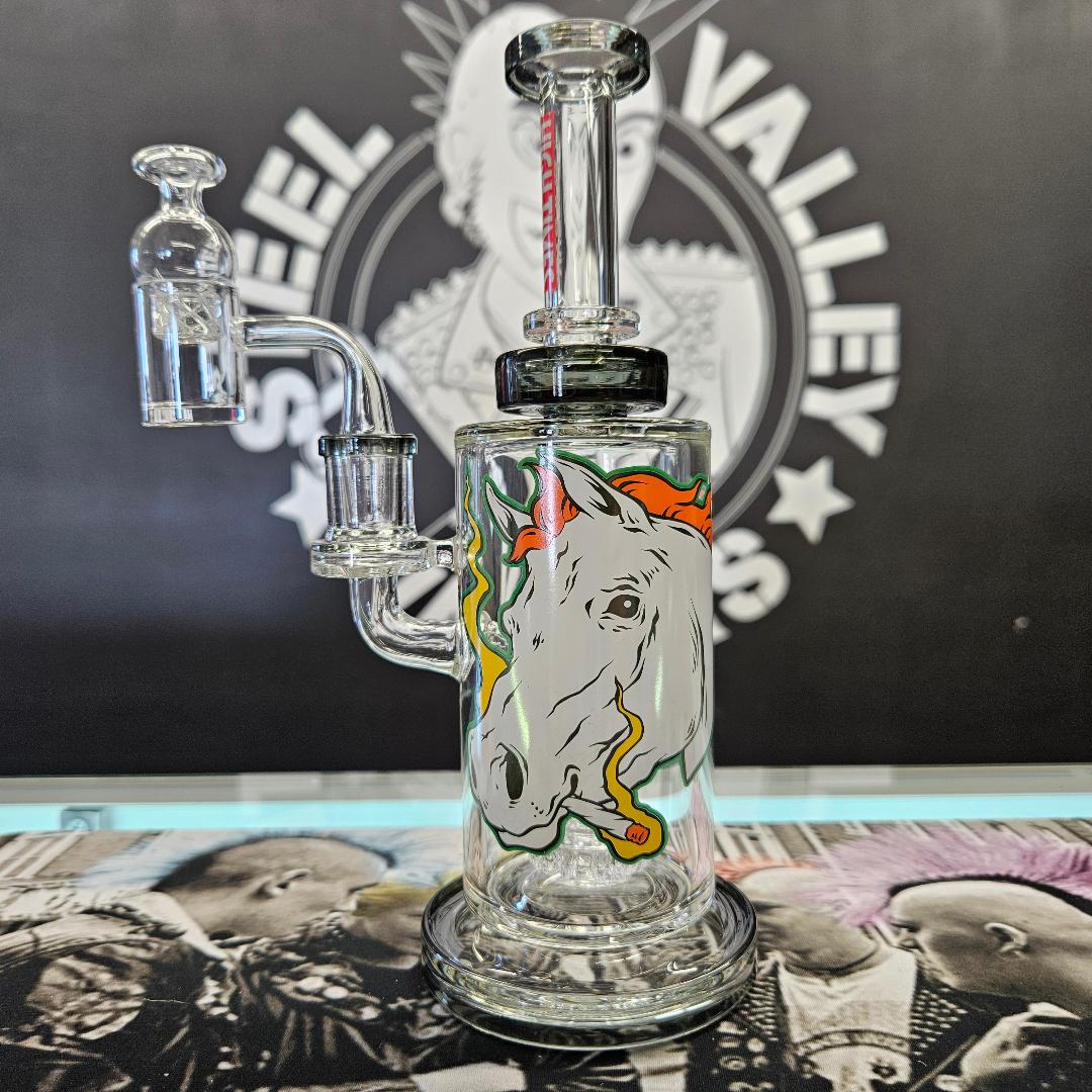 High Times® x Pulsar High Horse Dab Rig Set w/ Carb Cap | 9" | 14mm F image 0