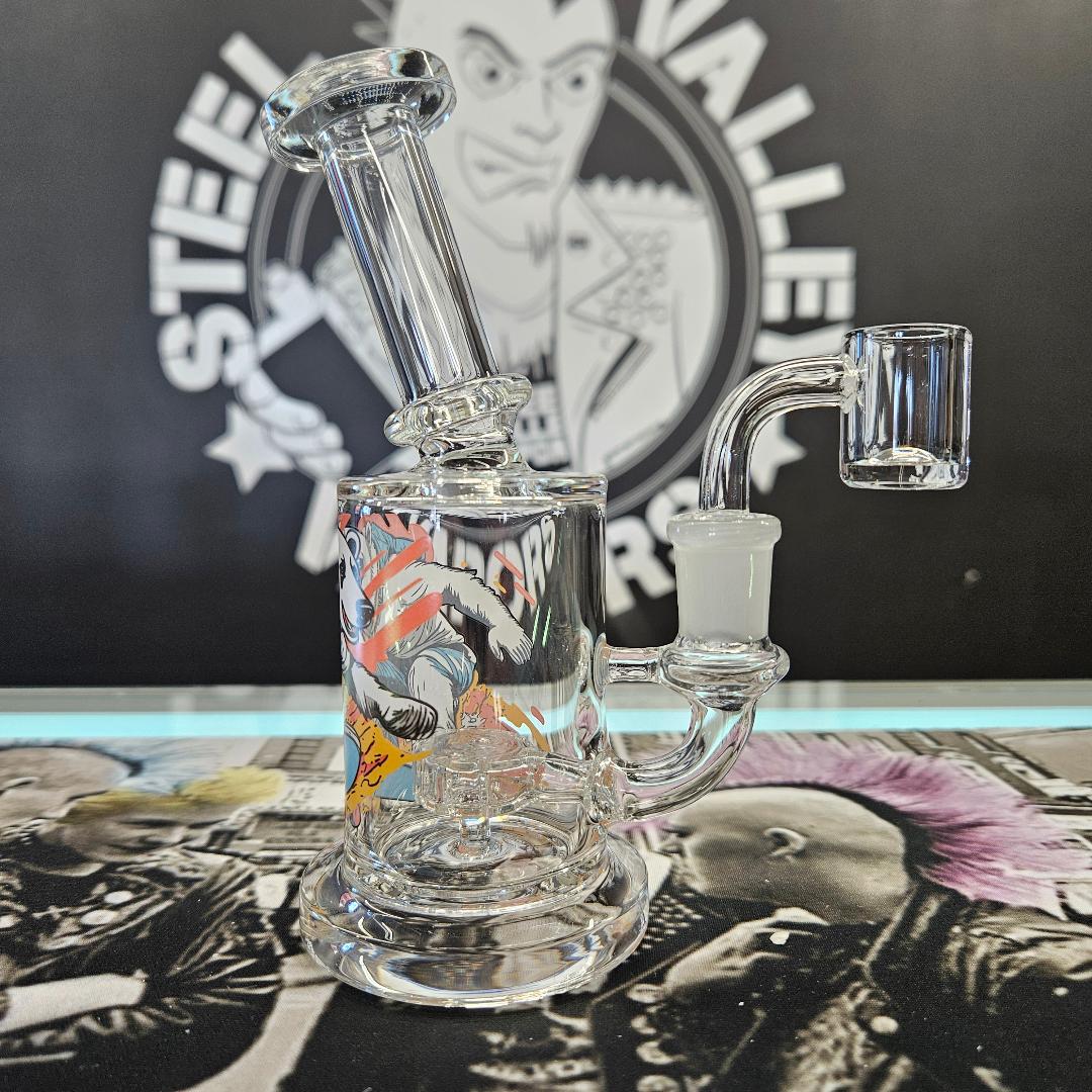 Sub-Zero Shredder Polar Bear Glass Dab Rig | 6.25" | 14mm F image 0