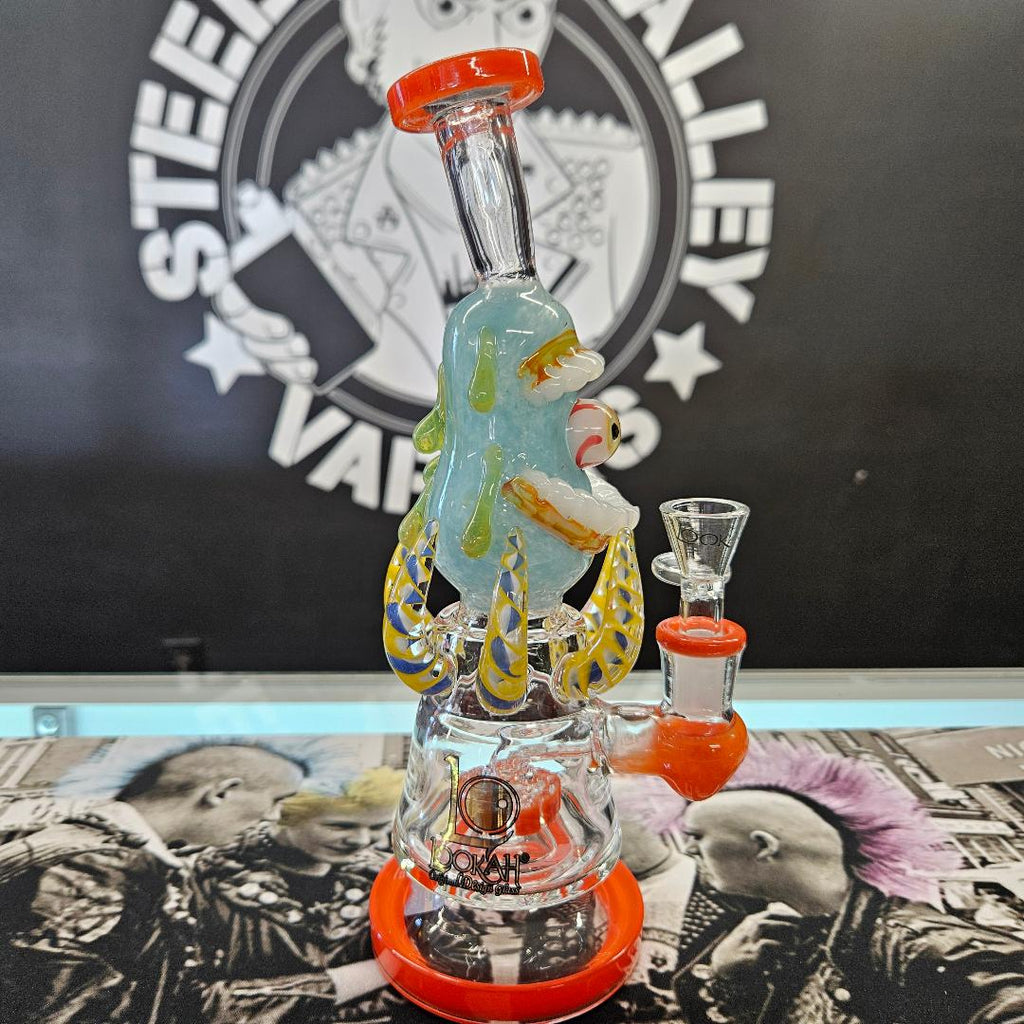 Lookah Glass Evil Eye Water Pipe | 9.75" | 14mm F image 1