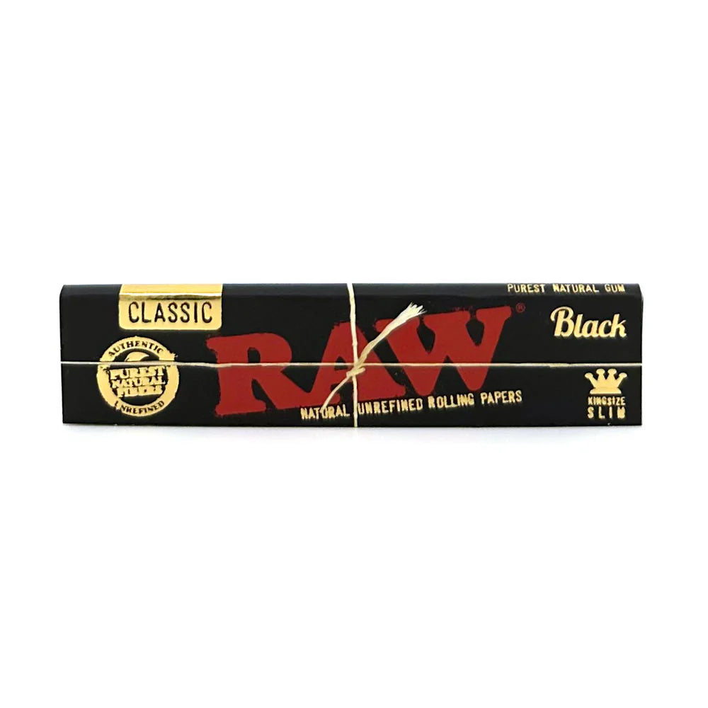 RAW Classic Black King Size Slim Rolling Papers image 0