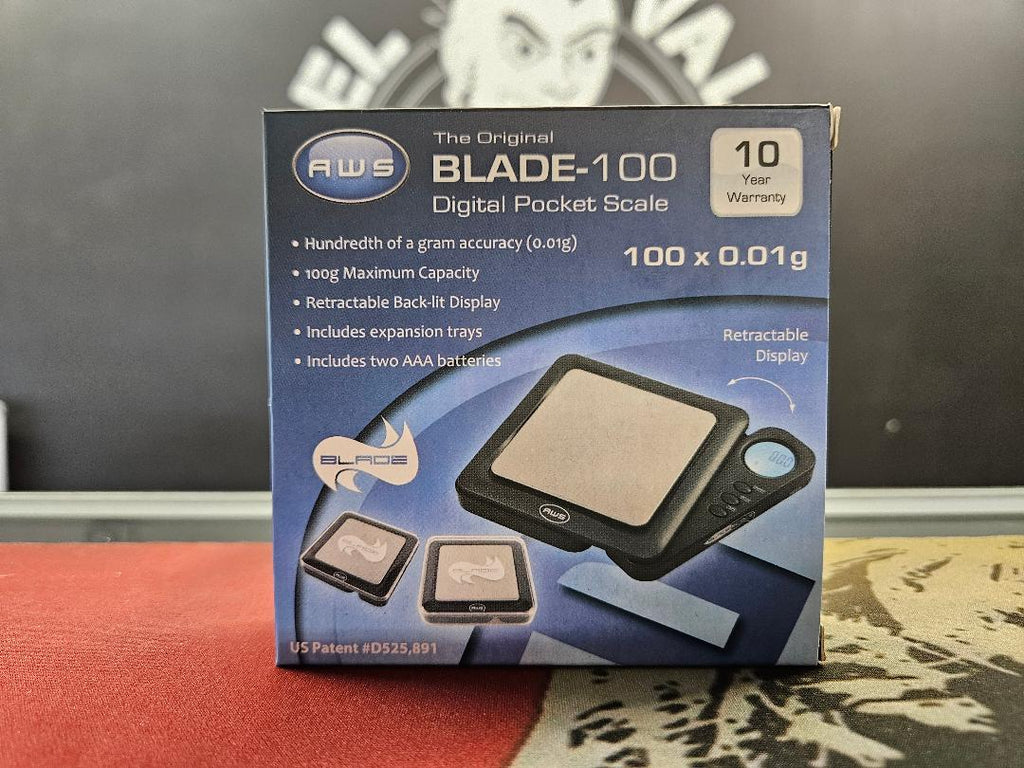 American Weigh Scales AWS Blade Style Digital Scale w/Tray - 100g x 0.01g image 0