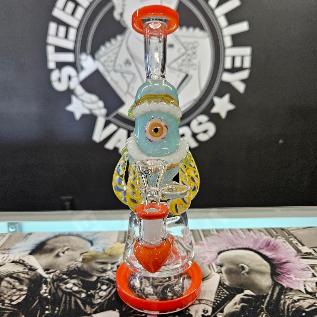 Lookah Glass Evil Eye Water Pipe | 9.75" | 14mm F image 0