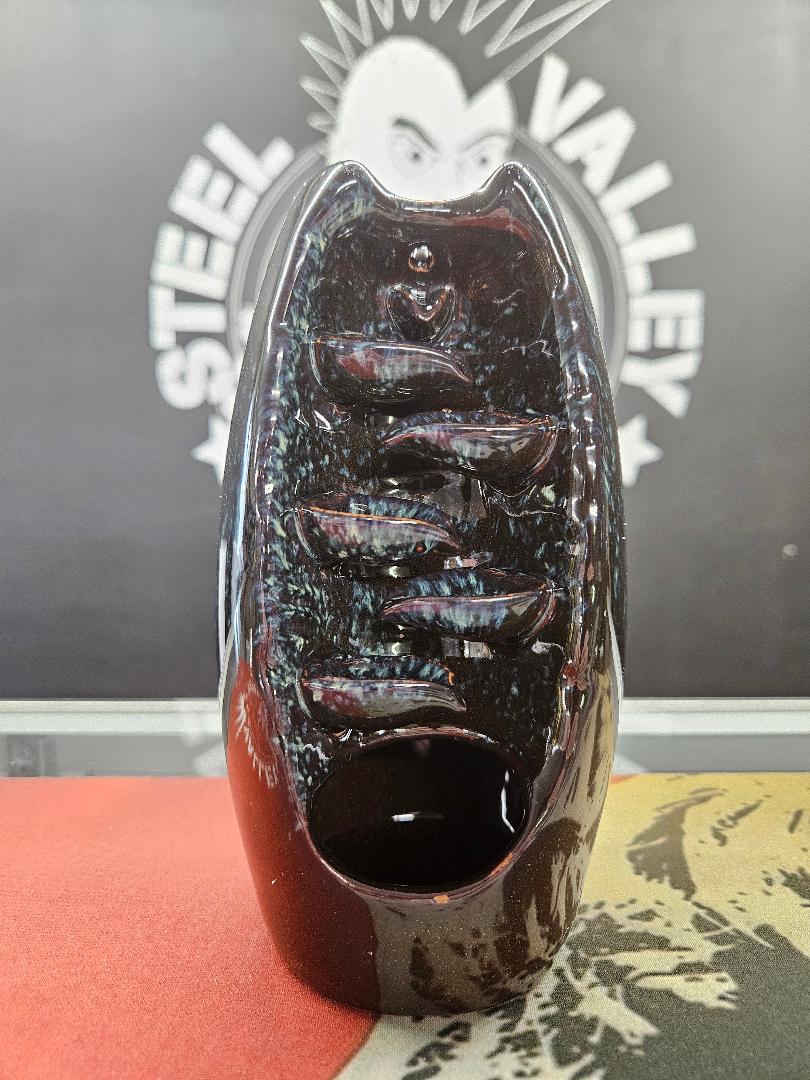 Back Flow Magic Ceramic Incense Burner | 7" - Black image