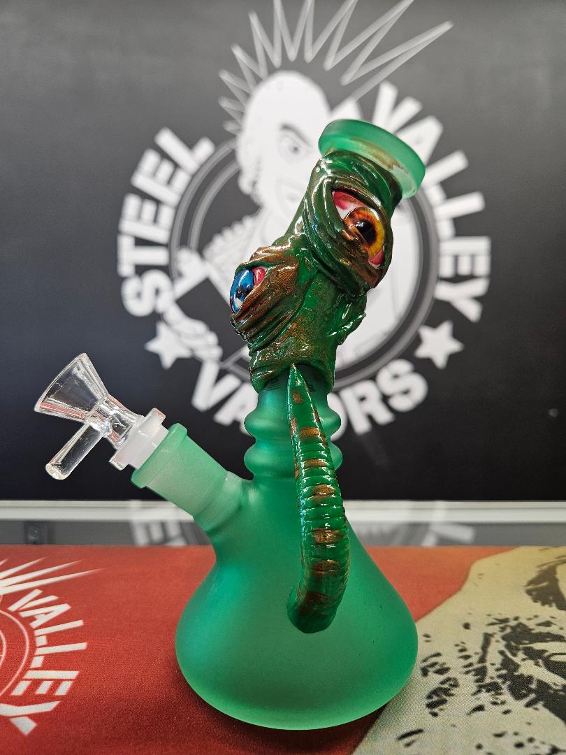 Bleary Eyed Beastie 3D Painted Beaker image 1