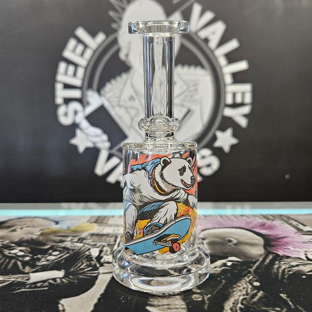 Sub-Zero Shredder Polar Bear Glass Dab Rig | 6.25" | 14mm F image 1