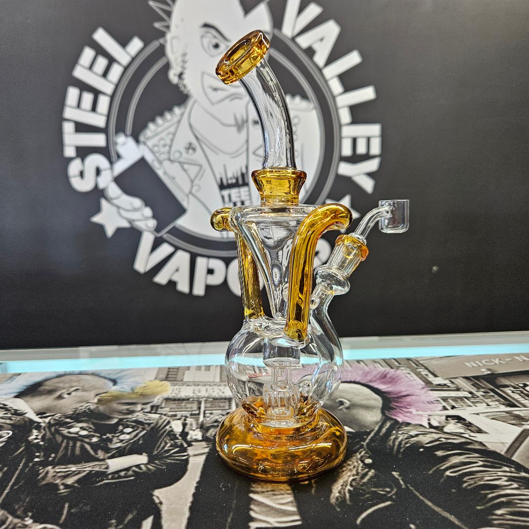 Pulsar Ball Base Gravity Recycler Rig | 9.5" | 14mm F | Colors Vary image 1