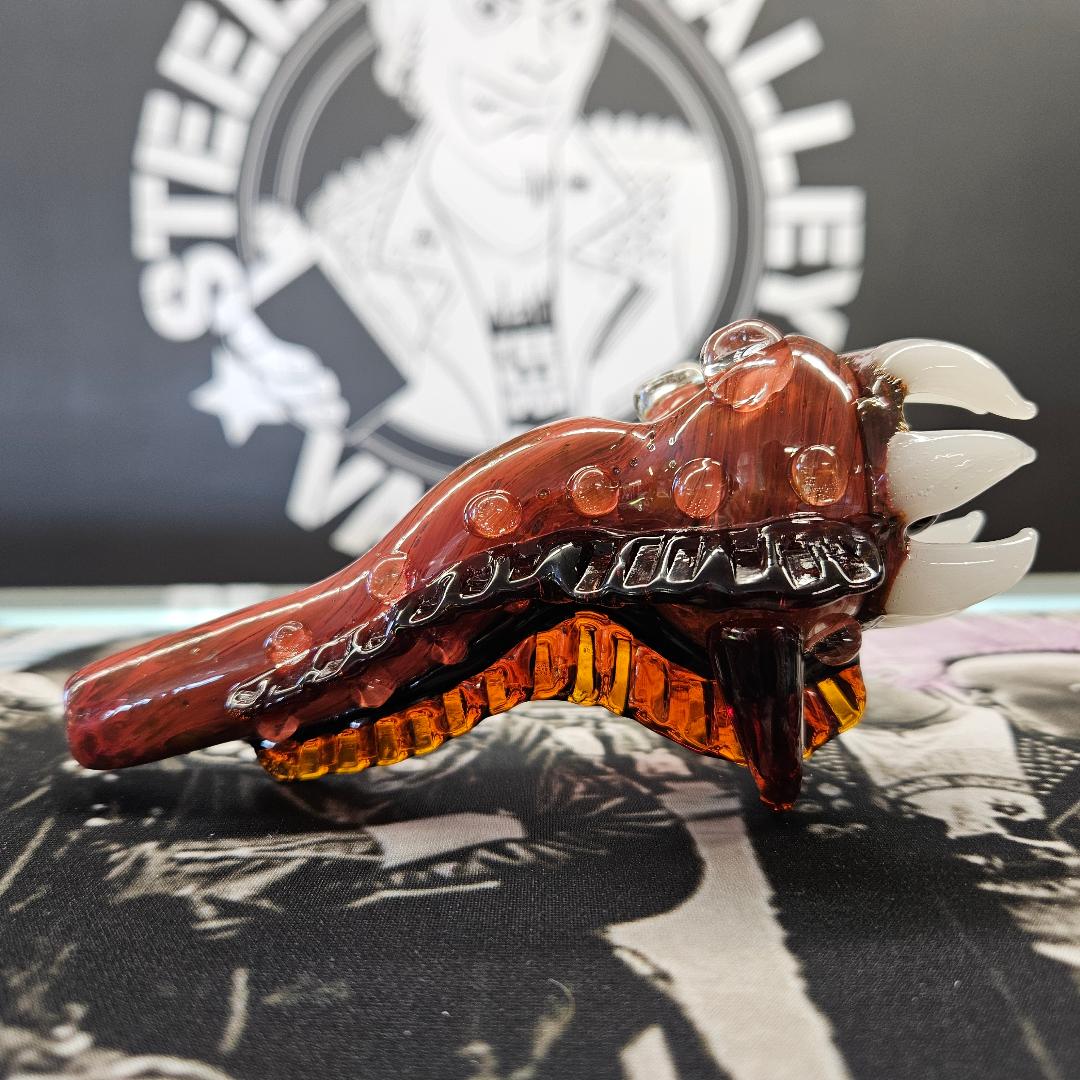 All Seeing Monster Alien Glass Spoon Pipe image 0