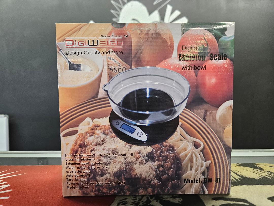 DigiWeigh Table Top Kitchen Scale w/ Bowl | 11lbs x 0.1oz image 0
