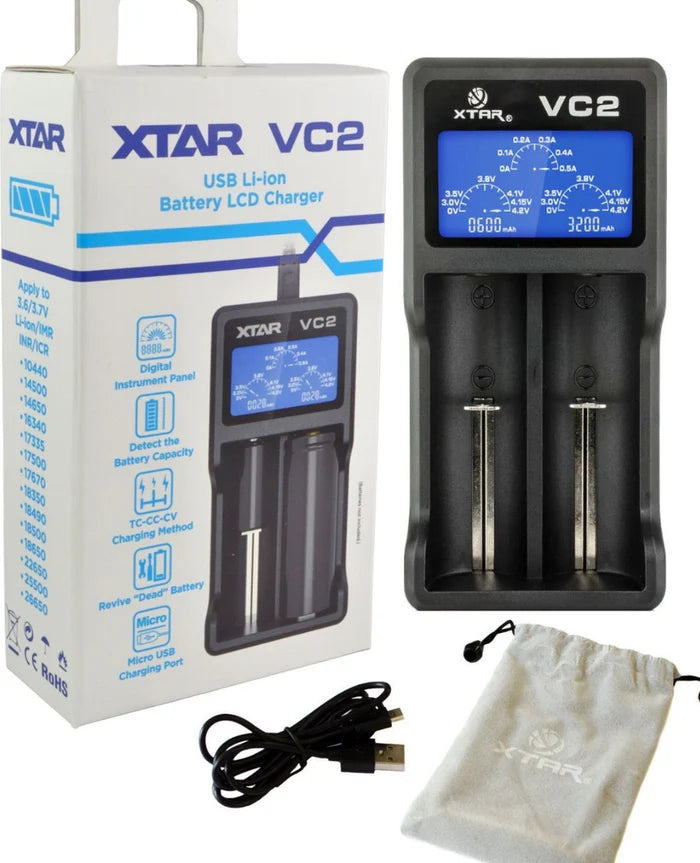 XTAR VC2 2 Bay Digital Battery Charger image 0