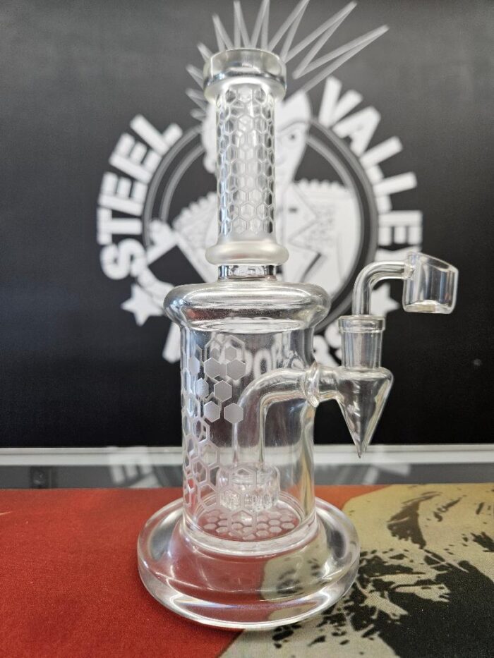Hex Etched Dab Rig - Hanger Banger