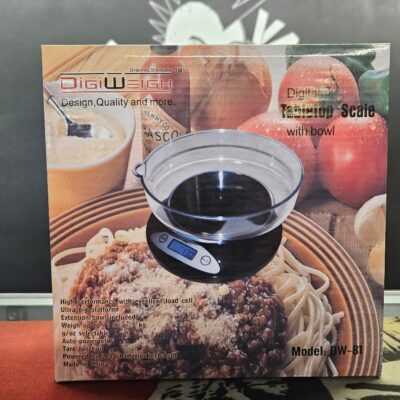 DigiWeigh Table Top Kitchen Scale w/ Bowl | 11lbs x 0.1oz