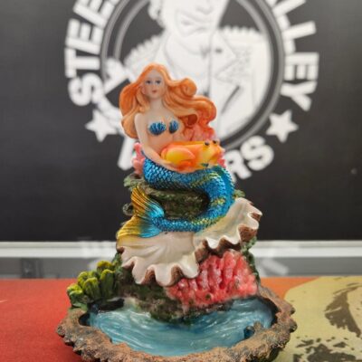Relaxing Mermaid with Crab Backflow Cone Burner