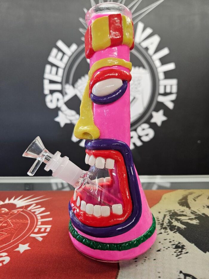 Screamin' Tiki 3D Painted Beaker Water Pipe - Image 2