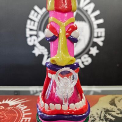 Screamin' Tiki 3D Painted Beaker Water Pipe