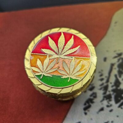 Rasta Leaf Trio Solid Metal Grinder
