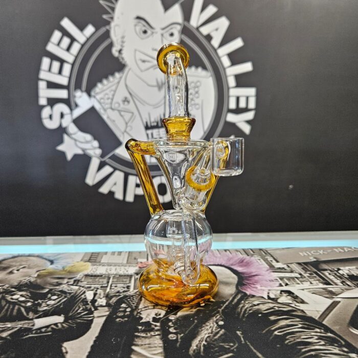 Pulsar Ball Base Gravity Recycler Rig | 9.5" | 14mm F | Colors Vary
