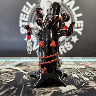 Spooky Halloween Tree Glass Hand Pipe