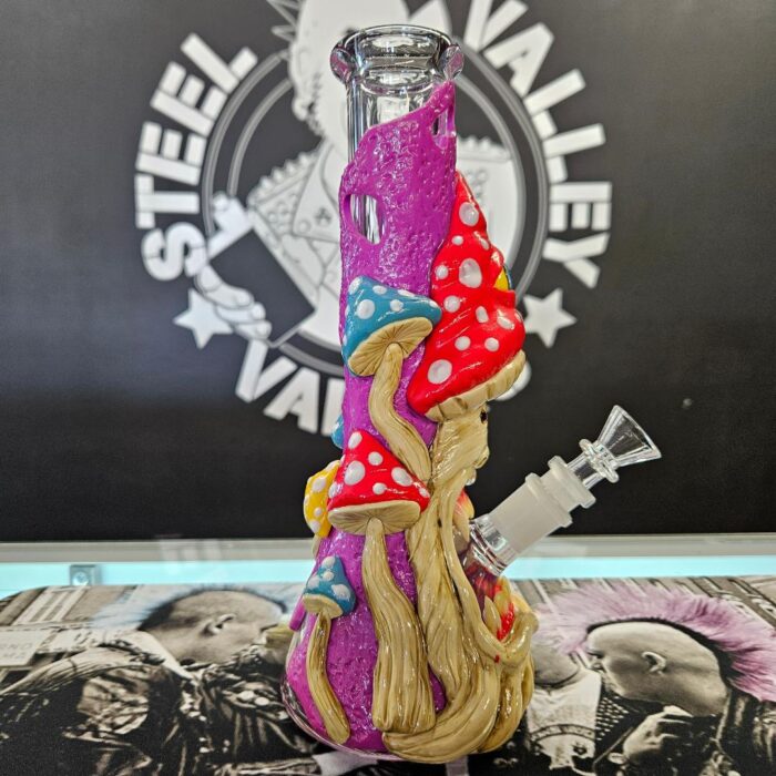 Vampire Fungus Glow Beaker Water Pipe | 10" | 14mm F - Image 2