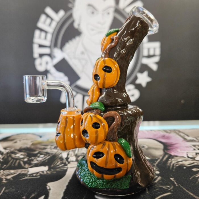 Piled Up Pumpkin Patch 3D Painted Dab Rig | 7" | 14mm F